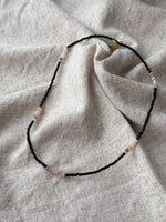 Load image into Gallery viewer, Joie black beaded necklace &amp; bracelet
