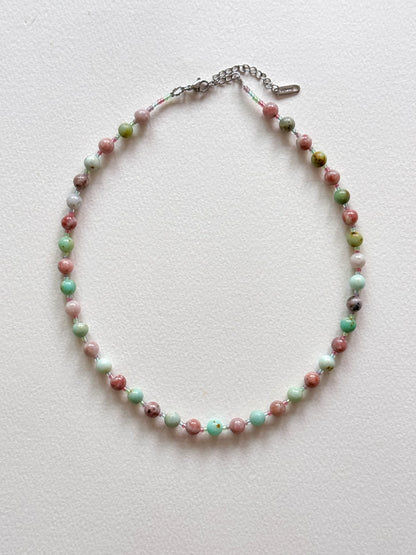 Pink Salt Taffy Necklace