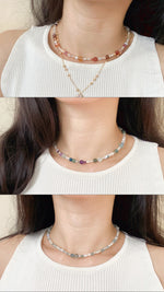 Load image into Gallery viewer, Pretty Stones Beaded Necklace
