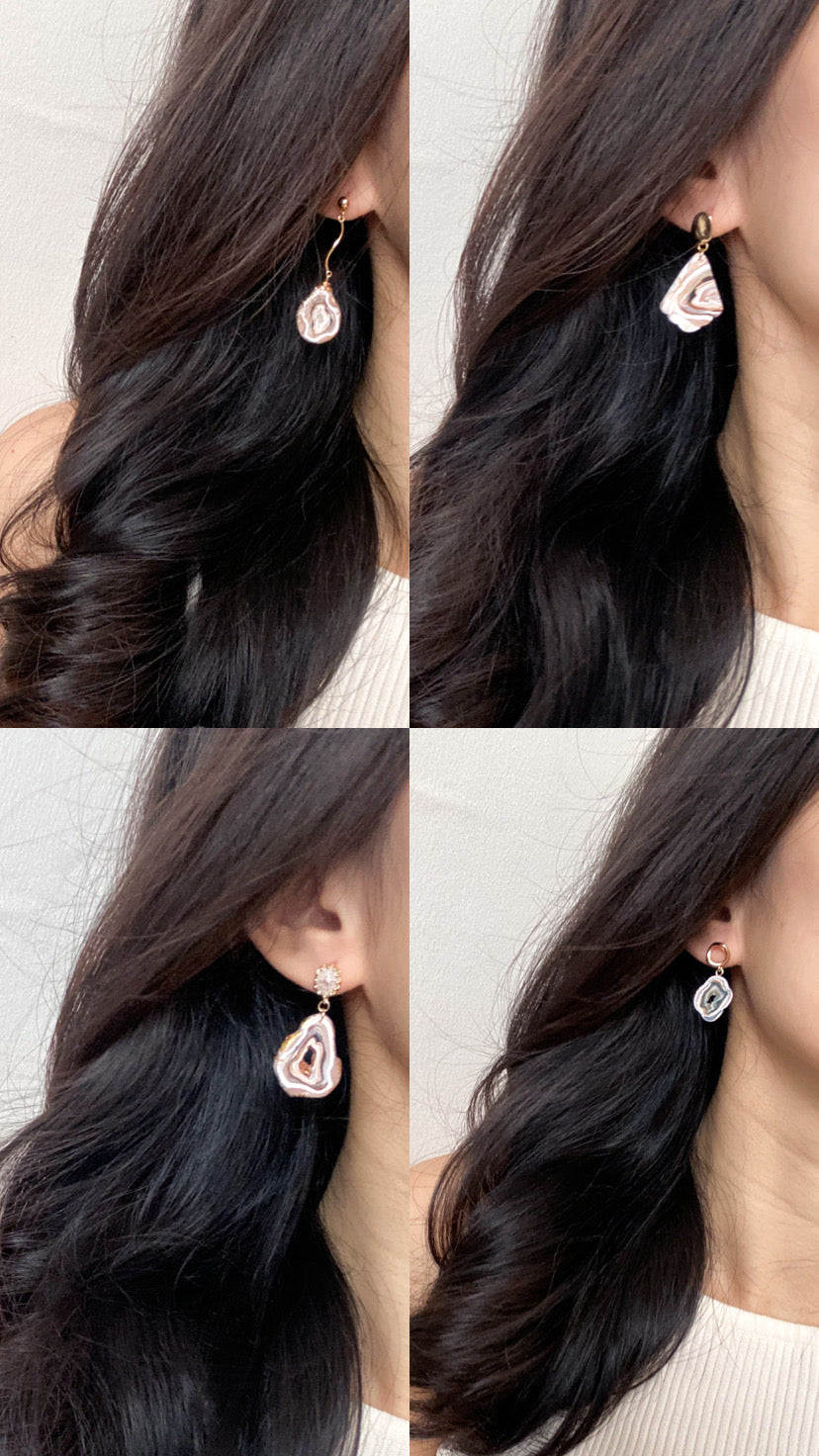 Neutral Geode Earrings (9 Styles)