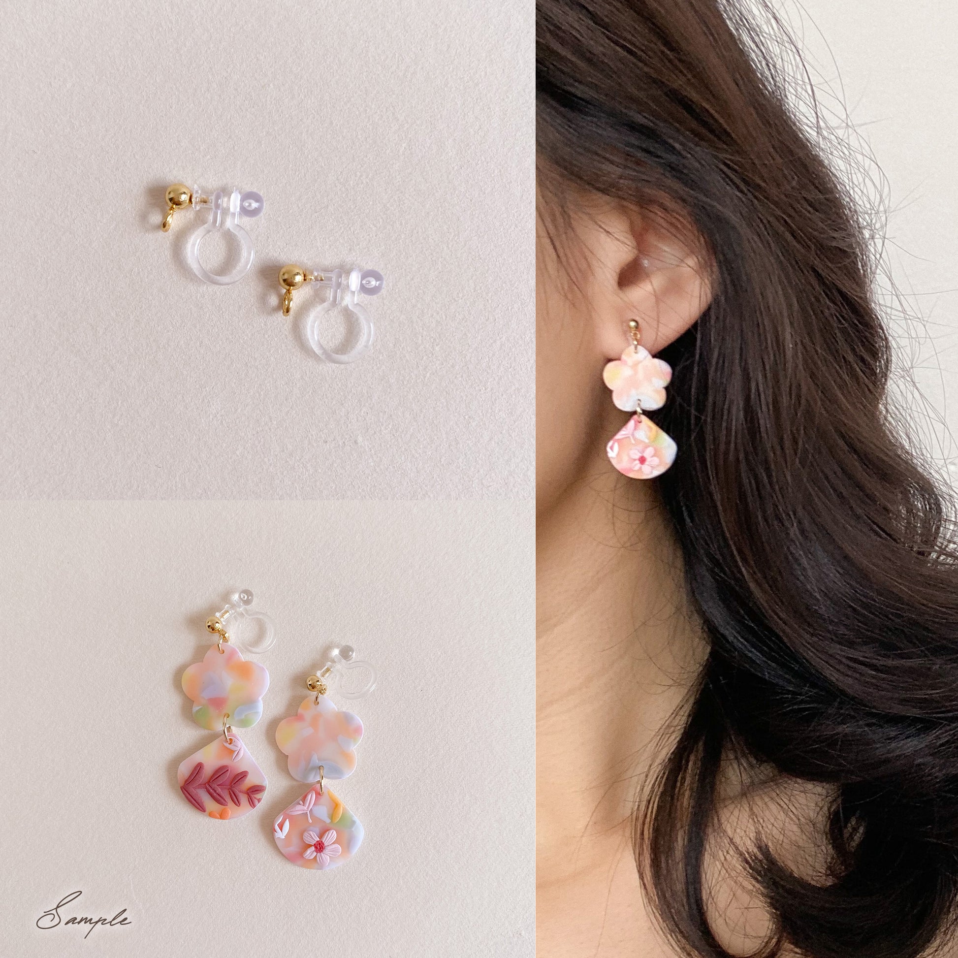 Invisible Ball Loop Clip-on earrings