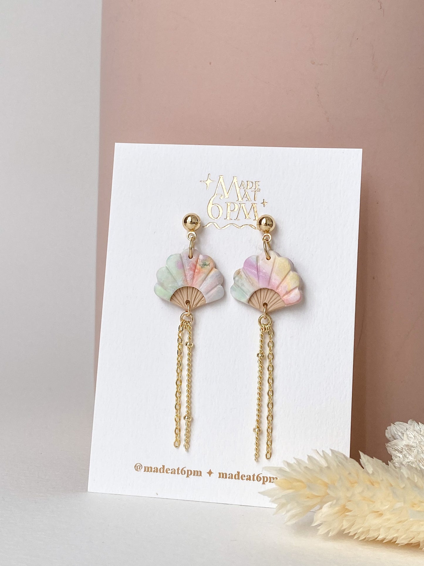 Haru Mini Fan - Ball Studs Earrings