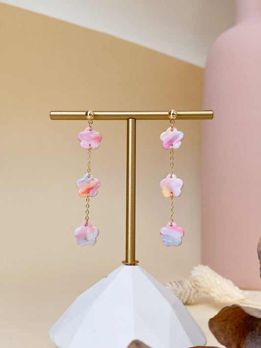 Luo - Flower Drop Earrings