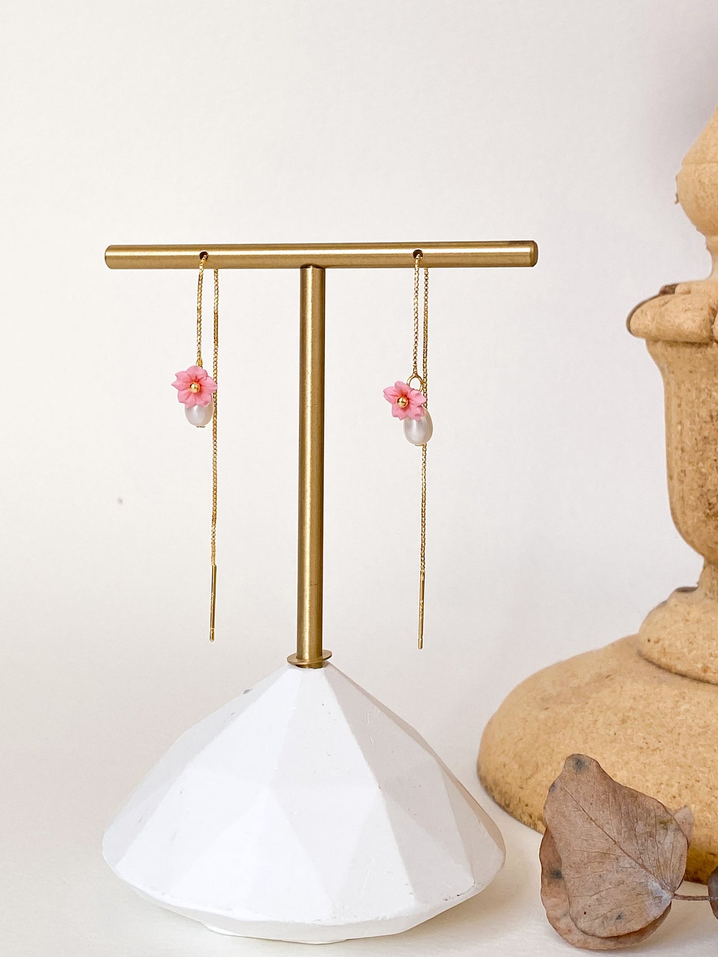 Petit Sakura Pearl Threader Earrings