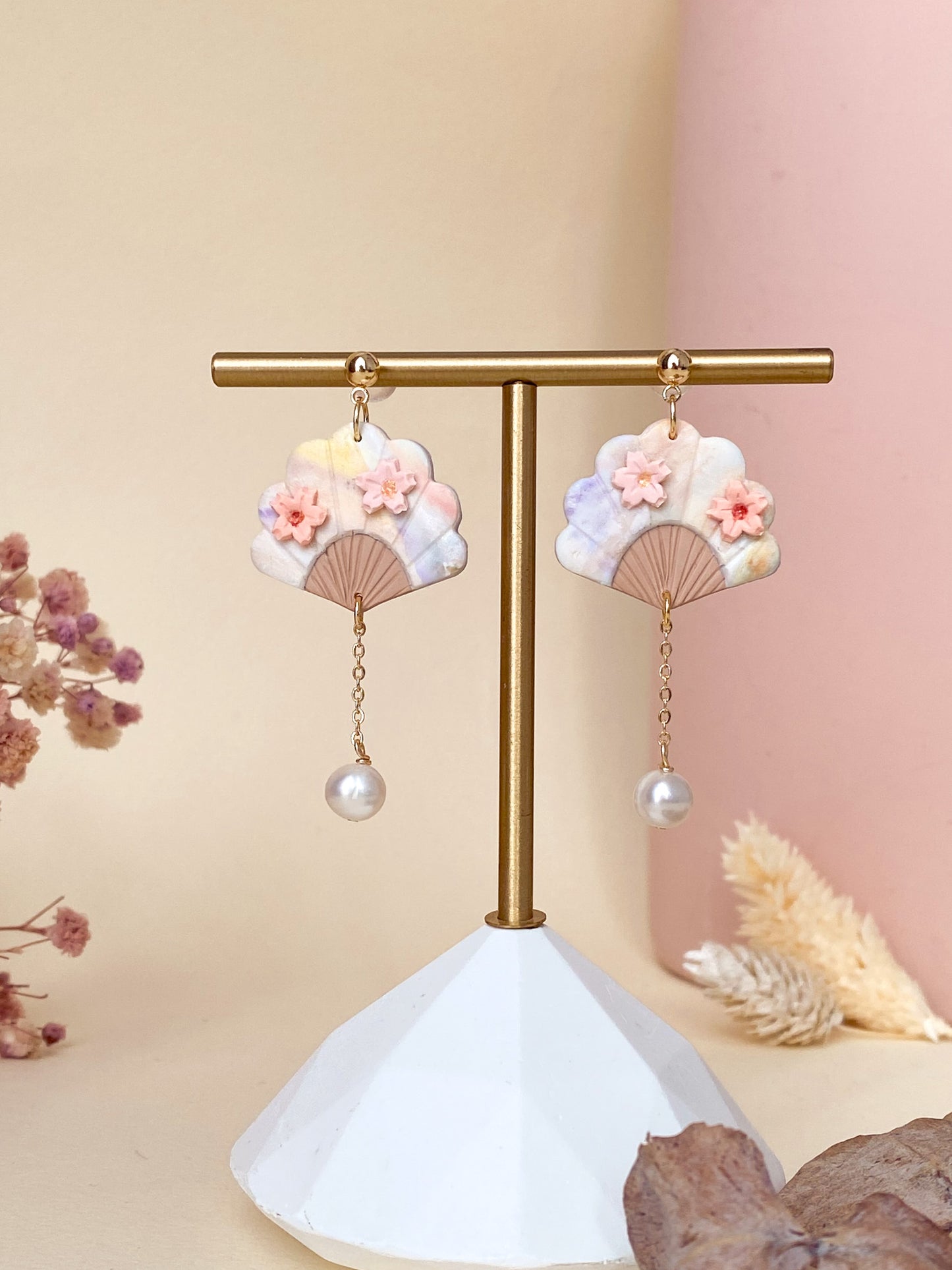 Hana Fan Drop Pearl 2.0 Earrings