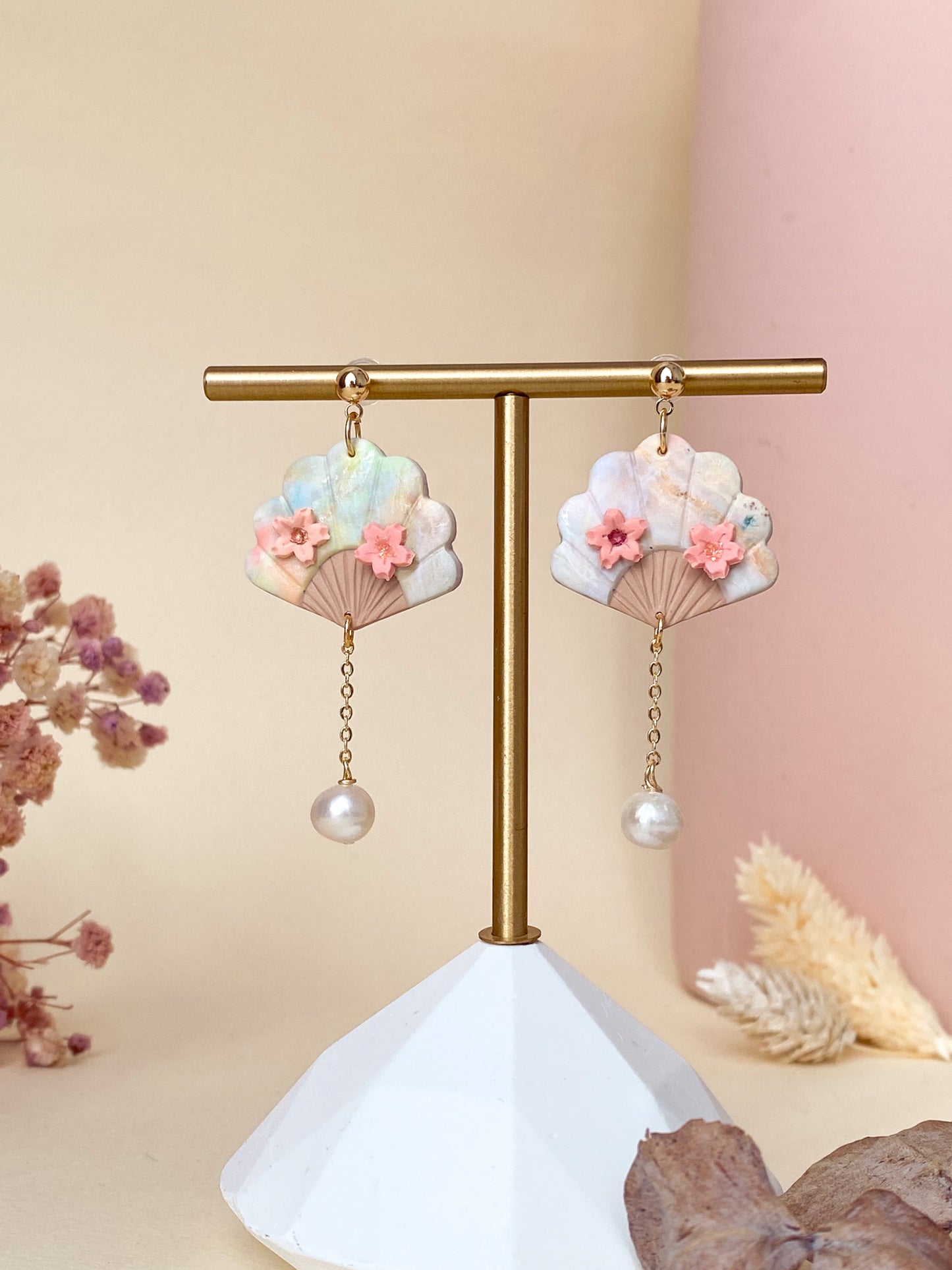 Hana Fan Drop Pearl 2.0 Earrings