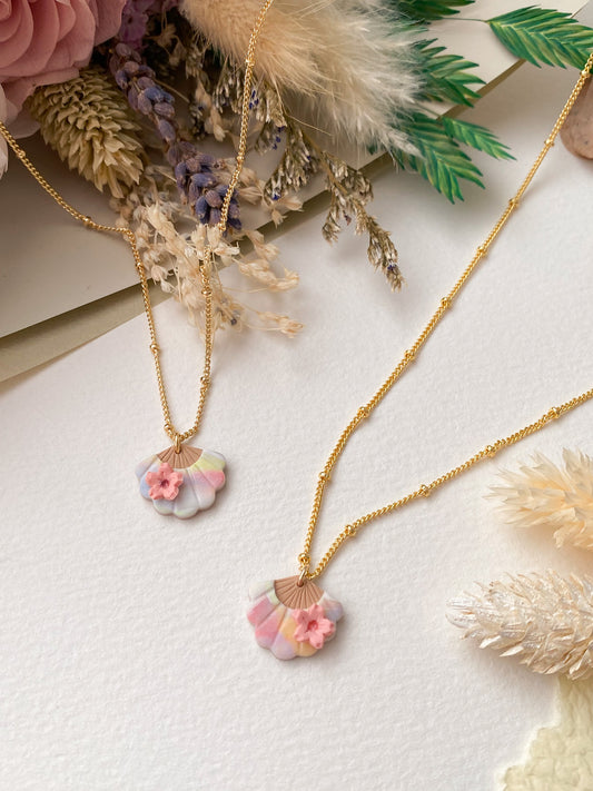 Sensu Sakura Fan Necklace