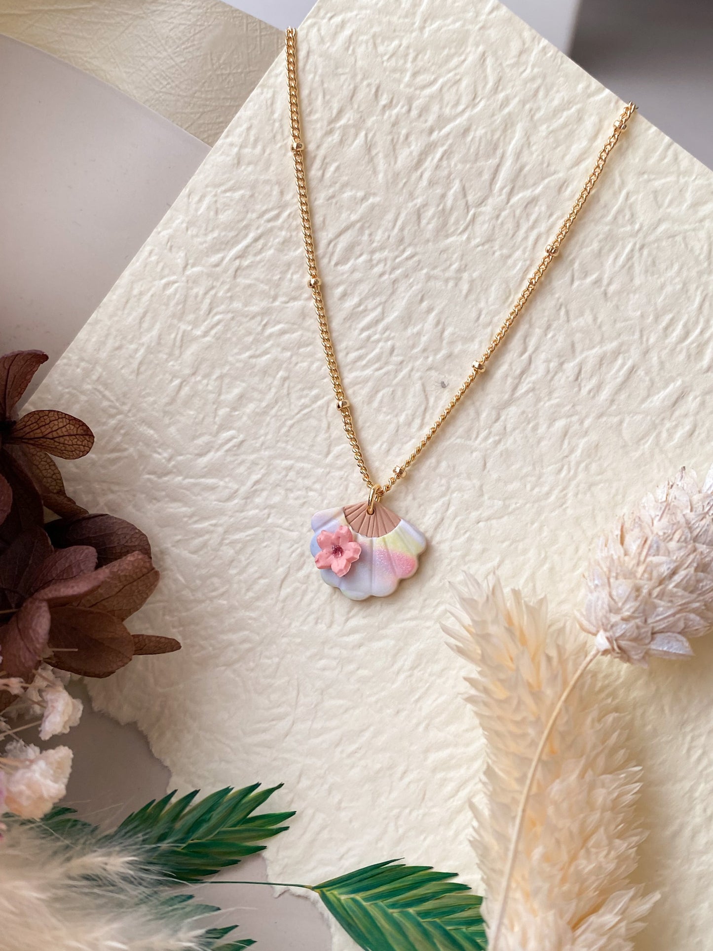 Sensu Sakura Fan Necklace