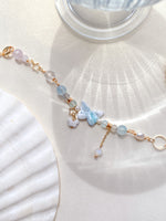 Load image into Gallery viewer, Serenity Gemstone Bracelet - Aquamarine, Moonstone, Labradorite, Lavender Amethyst, Pearl and Clear Quartz
