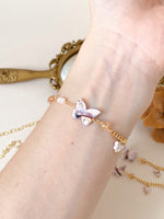 Load image into Gallery viewer, Chasing Butterflies Gemstone Bracelet - Citrine, Sunstone, Clear Topaz and pearl
