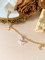 Load image into Gallery viewer, Crescent Butterfly Duo Chain Bracelet
