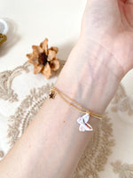 Load image into Gallery viewer, Crescent Butterfly Duo Chain Bracelet
