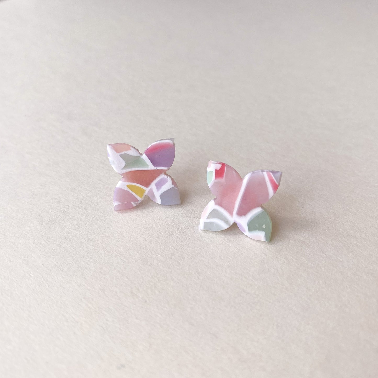 Oversize Stained Glass Studs