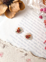 Load image into Gallery viewer, Ruby &amp; Tangerine Studs (2 styles)
