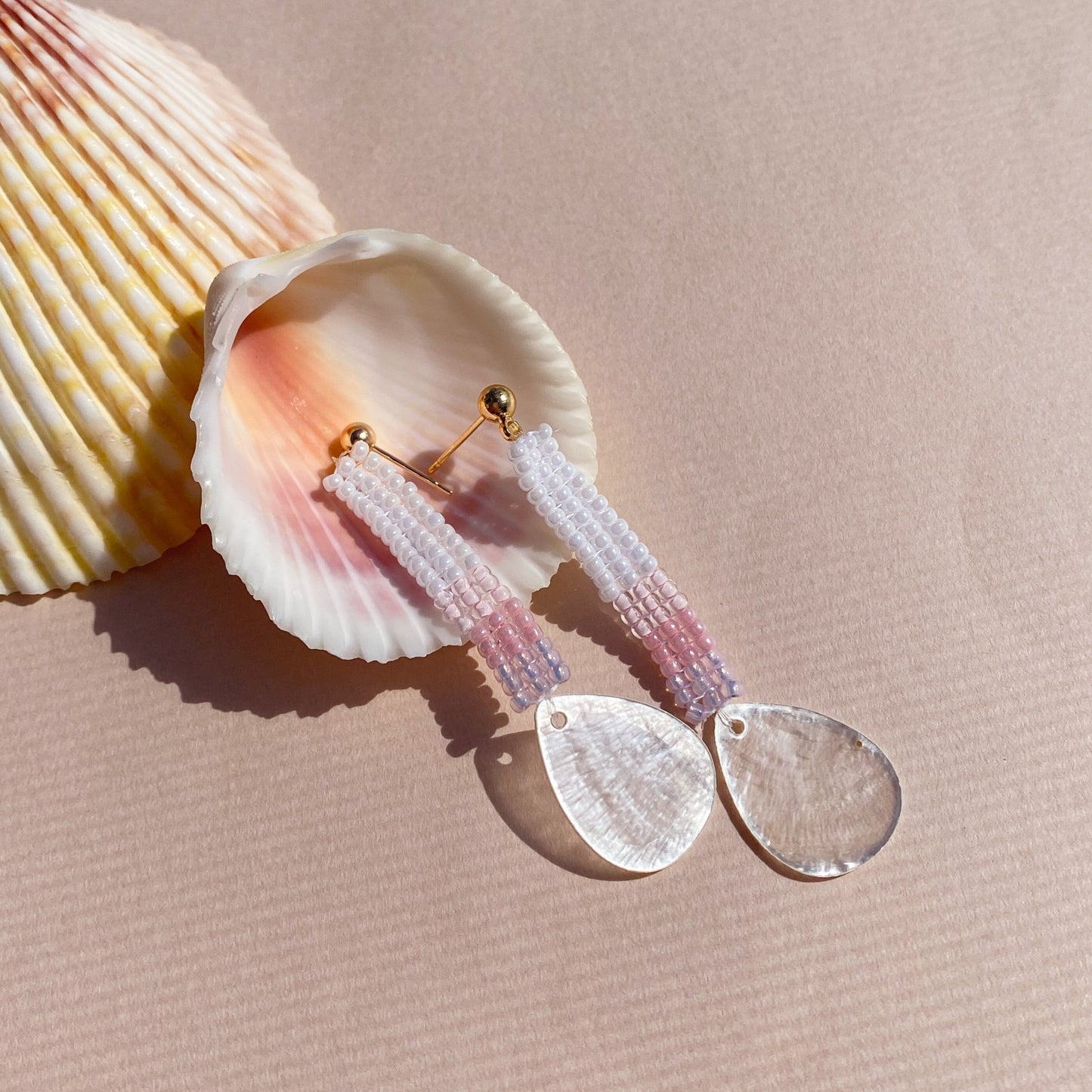 Sunray Venus Handwoven Beaded Earrings