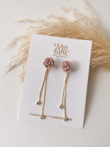 2-Way Rose Earrings / Rose Studs