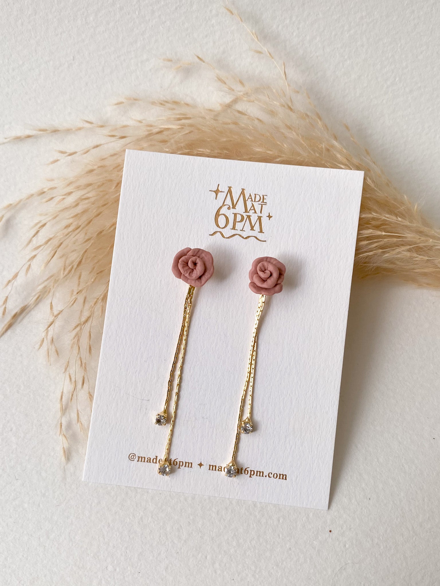 2-Way Rose Earrings / Rose Studs