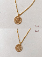 Load image into Gallery viewer, 14K Gold-Plated Coin Necklace
