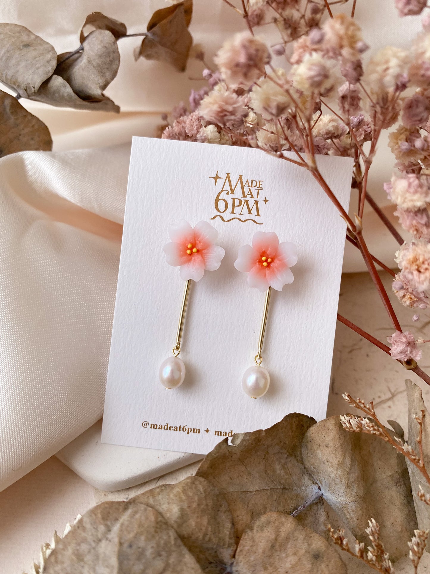 Translucent Sakura 2-Way Earrings