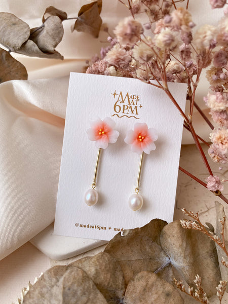 Translucent Sakura 2 Way Earrings