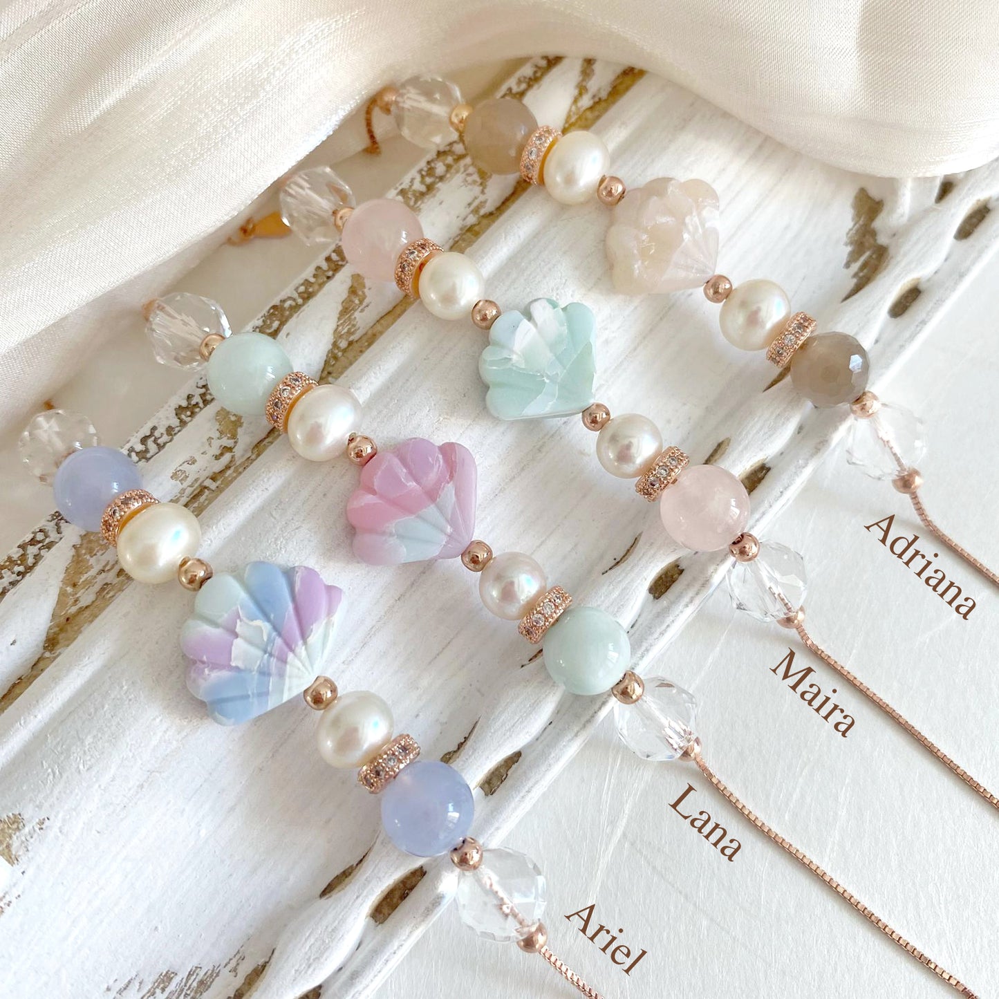 [2nd Order Closed] Mermaid Dreams Bracelets with natural crystals